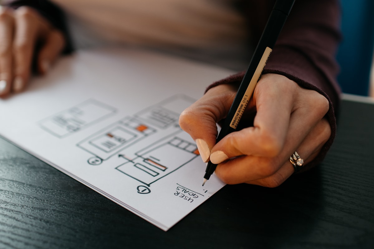 Web design wireframes and prototypes